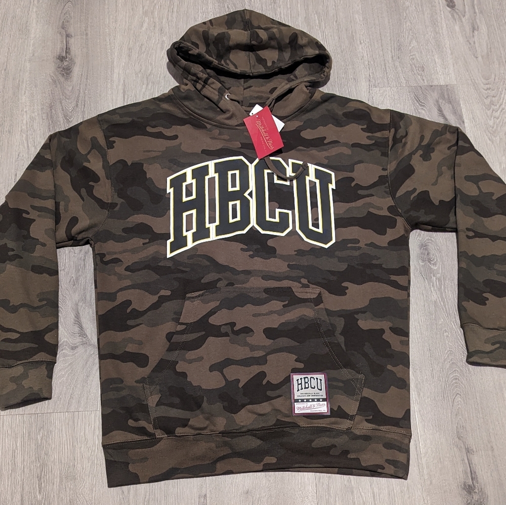 HBCU Mitchell & Ness Hoodie Green Camo Brand New With Tags